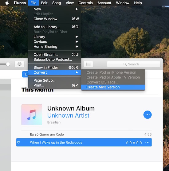 How to convert music song track audio file formats in iTunes on macOS and Mac OS X - imaja.com