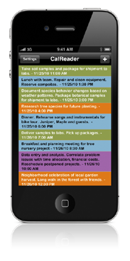 CalReader for iPhone, iPod touch, iOS
