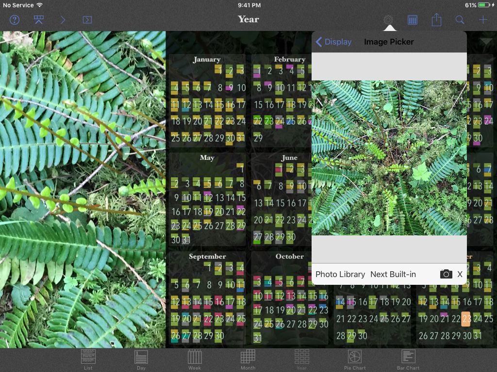 Make a photo calendar in the Perspectiva app on iPad and iPhone