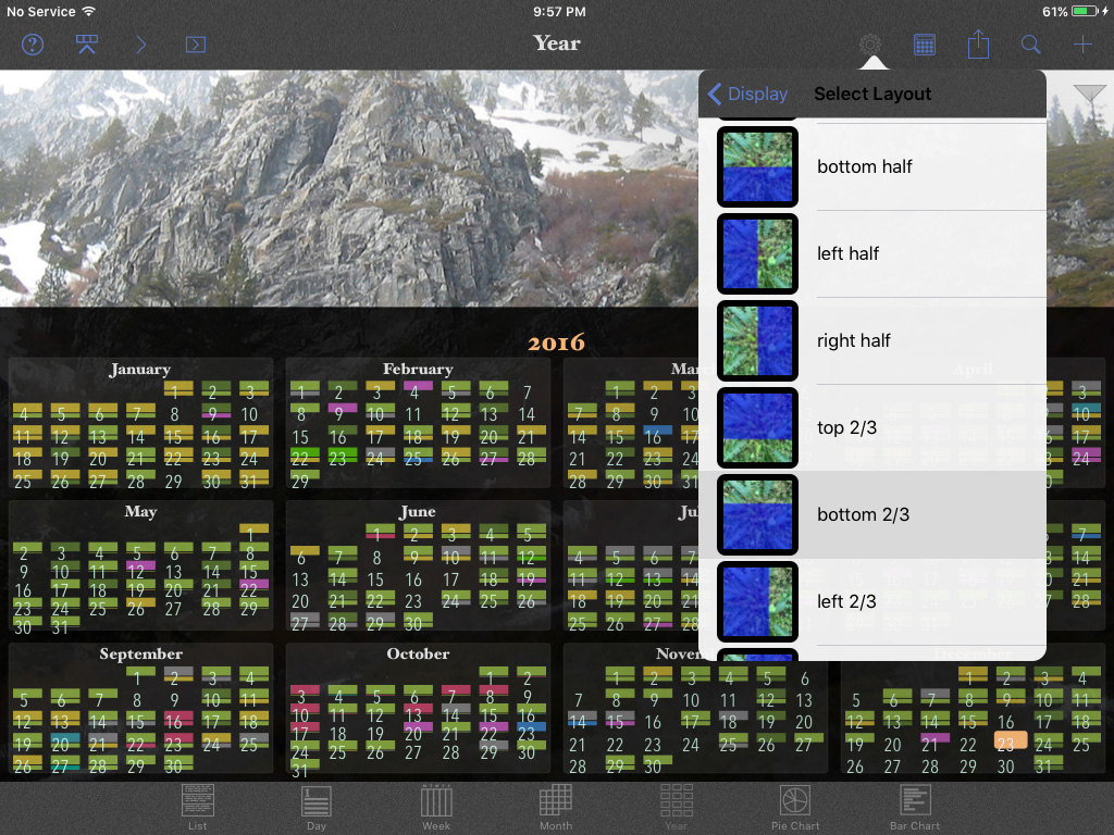 Make a photo calendar in the Perspectiva app on iPad and iPhone